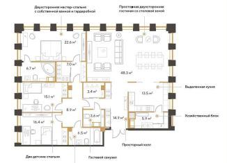 Продажа 4-комнатной квартиры, 167.2 м2, Санкт-Петербург, аллея Академика Лихачёва, 7, муниципальный округ Светлановское