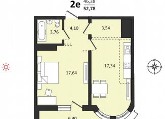 Продам 2-ком. квартиру, 52.8 м2, Хабаровск, Быстринская улица, 2