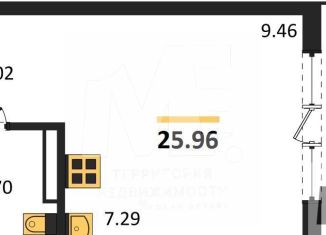 Продается квартира студия, 26 м2, Брянская область, улица Нахимова, 1