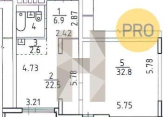 Продам 2-комнатную квартиру, 75.1 м2, Новосибирск, метро Гагаринская, Красный проспект, 104