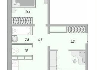 2-комнатная квартира на продажу, 60 м2, Оренбург, улица Братьев Хусаиновых, 6, ЖК Акварель