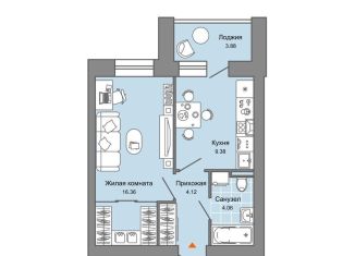 Продажа 1-комнатной квартиры, 36 м2, Киров, Ленинский район, улица Дмитрия Козулева, 2к4