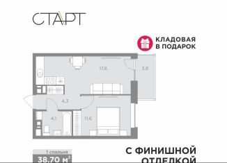 Продаю 2-ком. квартиру, 38.7 м2, Пермский край, улица Сергея Есенина, 22