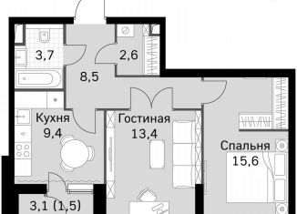 Продам 2-ком. квартиру, 54.7 м2, Москва, СЗАО, Строительный проезд, 9с9