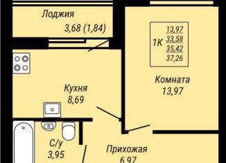 Продается 1-ком. квартира, 38 м2, Ивановская область