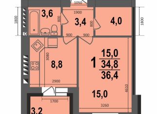 Продам 1-комнатную квартиру, 36.4 м2, Ковров, улица 9 Мая, 6