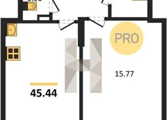 Продажа 1-комнатной квартиры, 45.4 м2, Воронеж, Центральный район