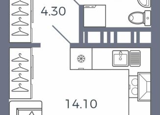 Квартира на продажу студия, 21.8 м2, село Николаевка