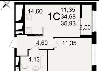 Продаю 1-ком. квартиру, 36 м2, Рязань, улица Чкалова, 25