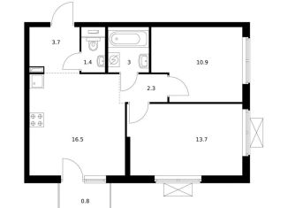 Продаю 2-комнатную квартиру, 52.3 м2, Владивосток