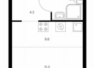 Продажа квартиры студии, 26 м2, Казань, ЖК Сиберово, 1, Советский район