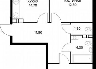 Двухкомнатная квартира на продажу, 63 м2, Ростов-на-Дону