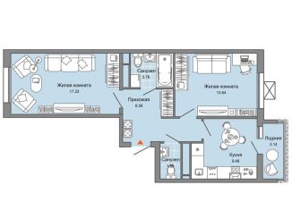 Продается 2-комнатная квартира, 56 м2, Ульяновск, улица Генерала Кашубы, 4