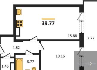 Однокомнатная квартира на продажу, 39.8 м2, Воронеж