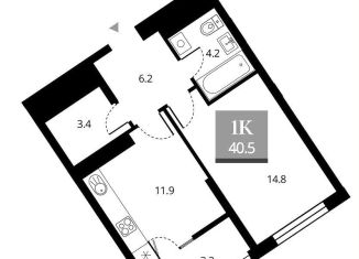 Продается 1-ком. квартира, 40.5 м2, Новосибирск, Железнодорожный район, Прибрежная улица, 4/2