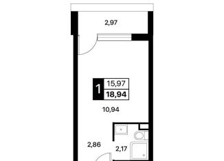 Продаю квартиру студию, 18.9 м2, Алушта, Перекопская улица, 4