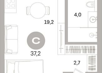 Продается квартира студия, 37.2 м2, Санкт-Петербург, метро Приморская