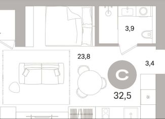 Продам квартиру студию, 32.5 м2, Санкт-Петербург, Василеостровский район