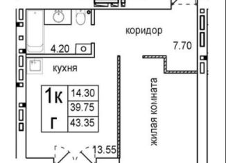 Продается однокомнатная квартира, 43.4 м2, Новосибирск, метро Речной вокзал, улица Кирова, 342