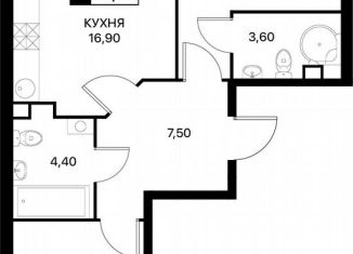 Продается двухкомнатная квартира, 67.5 м2, Ростов-на-Дону, Первомайский район