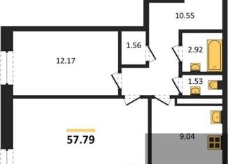 Продажа двухкомнатной квартиры, 57.8 м2, Воронеж, Левобережный район