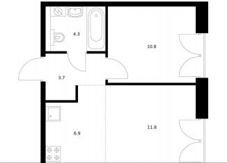 Продам 1-ком. квартиру, 37.5 м2, Санкт-Петербург, метро Фрунзенская, жилой комплекс Лермонтовский 54, к 2.1