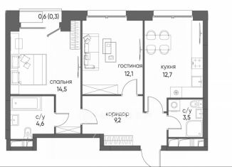 Продается двухкомнатная квартира, 56.9 м2, Москва, метро Терехово, улица Нижние Мнёвники, 9