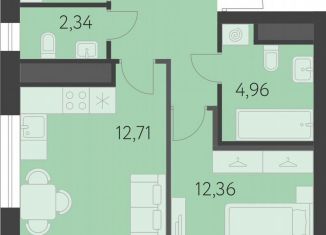 1-ком. квартира на продажу, 44 м2, Екатеринбург, метро Чкаловская, улица Академика Парина, 27