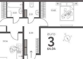 Продается 2-ком. квартира, 64 м2, Липецк, улица Перова, 2Д