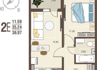 Продам 1-ком. квартиру, 37 м2, село Новая Усмань, бульвар Художников, 4