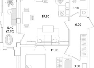 Продается 1-ком. квартира, 47 м2, Санкт-Петербург, Планерная улица, 99, муниципальный округ Юнтолово