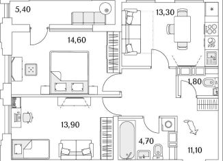 Продажа двухкомнатной квартиры, 25.3 м2, Санкт-Петербург, Планерная улица, 99, муниципальный округ Юнтолово