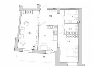 Продается 2-ком. квартира, 66.3 м2, Санкт-Петербург, ЖК Шекспир, улица Руднева, 16