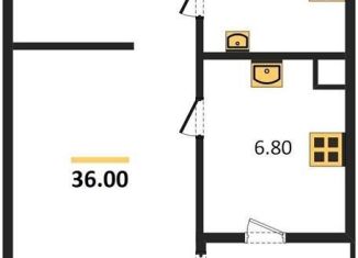 Продам 1-комнатную квартиру, 36 м2, Светлогорск, Ольховая улица, 32к4