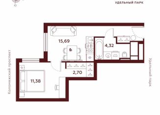 Продажа однокомнатной квартиры, 34.1 м2, Санкт-Петербург, метро Пионерская