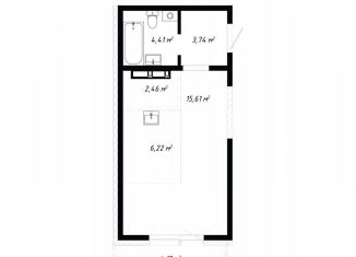 Продажа 1-комнатной квартиры, 36.6 м2, Иркутск