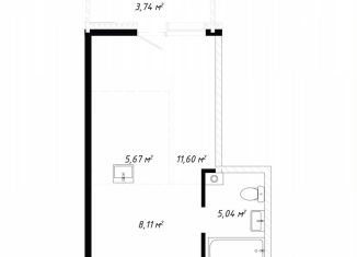 Продажа 1-ком. квартиры, 34.2 м2, Иркутск