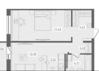 Продажа двухкомнатной квартиры, 46.9 м2, Новосибирск, улица Забалуева, 69