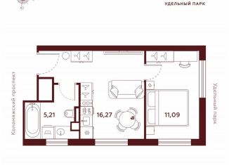 Продается 1-комнатная квартира, 32.6 м2, Санкт-Петербург, муниципальный округ Комендантский Аэродром