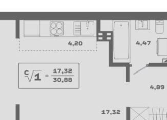 Продам квартиру студию, 30.8 м2, Новосибирск, метро Площадь Гарина-Михайловского, Красногорская улица