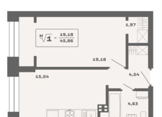 Продается 1-комнатная квартира, 45.6 м2, Новосибирск, метро Площадь Гарина-Михайловского, Красногорская улица