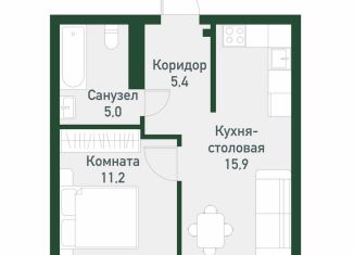 Продажа однокомнатной квартиры, 36.9 м2, Кременкульское сельское поселение