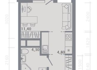 Продам квартиру студию, 25.8 м2, Казань, Советский район