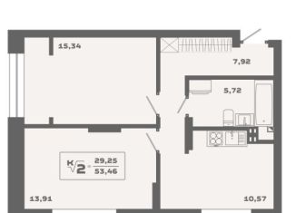 Продается двухкомнатная квартира, 53.3 м2, Новосибирск, метро Площадь Гарина-Михайловского, Красногорская улица