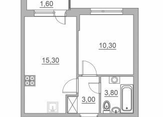 Продается 1-комнатная квартира, 33.2 м2, Всеволожск, Взлётная улица, 14