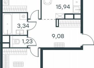 Продам 2-ком. квартиру, 60.5 м2, Московская область