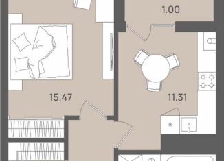 Продаю 1-комнатную квартиру, 42.8 м2, Светлогорск