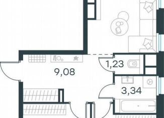 Продается 2-комнатная квартира, 61.2 м2, Московская область