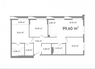 Продам 4-ком. квартиру, 99.6 м2, Челябинск