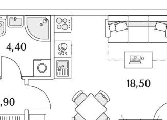 Продается квартира студия, 27.6 м2, Санкт-Петербург, Планерная улица, 99, муниципальный округ Юнтолово